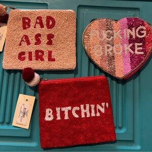 3 pack Francesca Beaded Coin Purses New with Tags